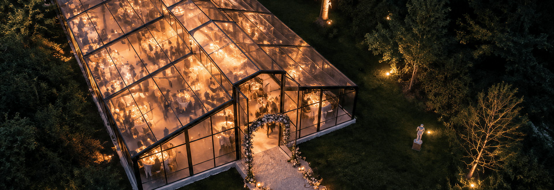 Wedding Marquee Tent Decorations | Romantic Outdoor Lawn Wedding Venues