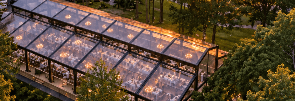 Case Study: Semi-permanent Arched-roof Orange Grove Tent for a Scenic Cultural Tourism Site
